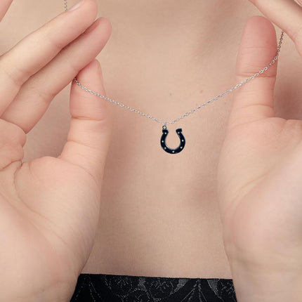 Siskiyou Sports NFL Indianapolis Colts Women's NFL Chain Necklace with Small Pendant, 20", Silver