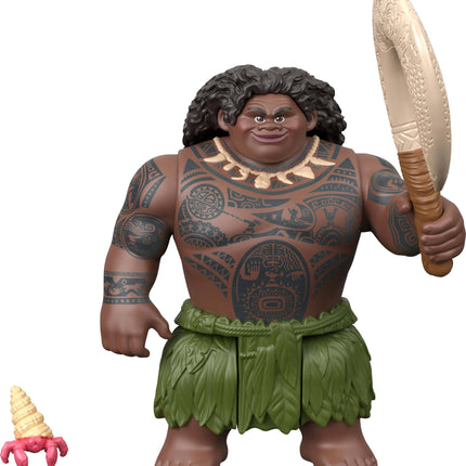 Mattel Disney Moana Small Doll 3-Pack with Moana, Maui the Demigod & Gramma Tala, Plus Pua the Pig, Crab Figure & 2 Accessories, Inspired by Movie, JLH60