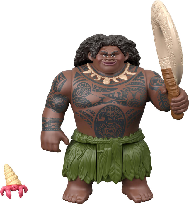 Mattel Disney Moana Small Doll 3-Pack with Moana, Maui the Demigod & Gramma Tala, Plus Pua the Pig, Crab Figure & 2 Accessories, Inspired by Movie, JLH60