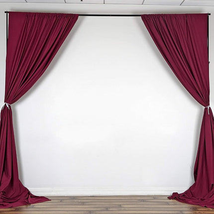 AK Trading CO. 10 feet x 10 feet Polyester Backdrop Drapes Curtains Panels with Rod Pockets - Wedding Ceremony Party Home Window Decorations - Burgundy (DRAPE-5x10-BURGUNDY)