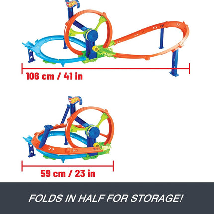 Hot Wheels Rapid Launch & Loop Track Set & Toy Car