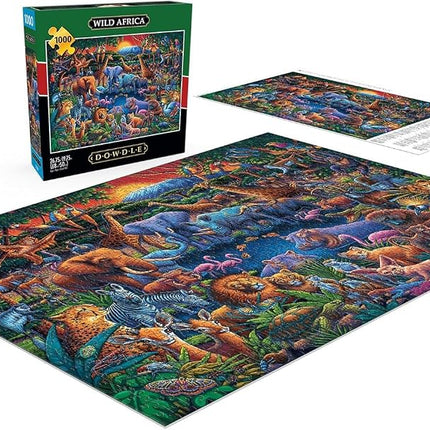 Buffalo Games - Eric Dowdle - Afrique sauvage - Puzzle de 1000 pièces pour adultes - Un puzzle stimulant, parfait pour les soirées jeux - Taille finale : 68 x 50 cm