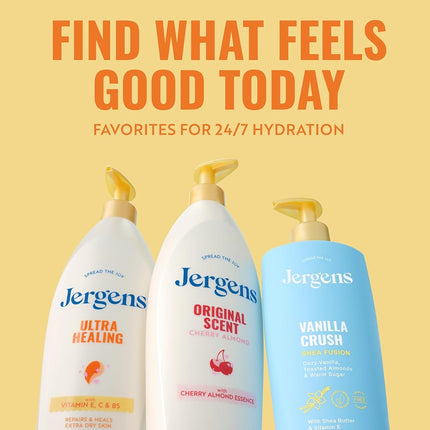 Jergens Ultra Healing Dry Skin Lotion, Hand and Body Moisturizer for Quick Absorption into Extra Dry Skin with Hydralucence Blend, Vitamins C, E and B5, White, 32oz