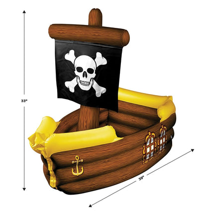 Beistle 50989 Inflatable Pirate Ship Cooler, 3-Feet 3-Inch Width by 33-Inch Height