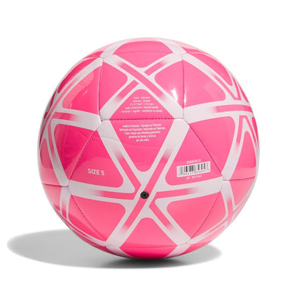 adidas Unisex-Adult Starlancer Club Soocer Ball, Solar Pink/White, 4