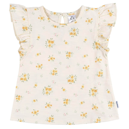 Gerber Baby-Girls Toddler 3-Pack Short Sleeve Tees, Love Nature, 5T