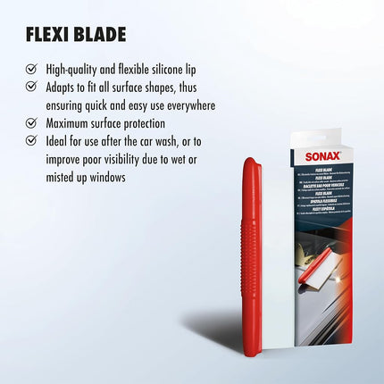 SONAX Australia Flexi Blade, Water Blade, Squeegee, Red (04174000)