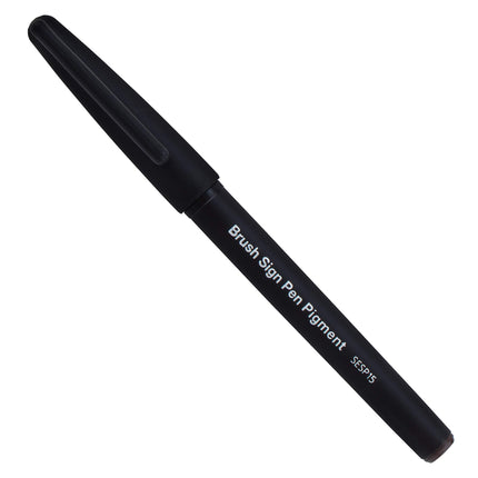 Pentel Arts Sign Pen Brush, Sepia Pigment Ink, 1 Pack, (SESP15BPSP)