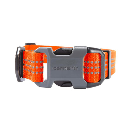 Carhartt Nylon Webbing Dog Collar, Fully Adjustable W/Durable Side Release Buckle, Hunter Orange, Medium