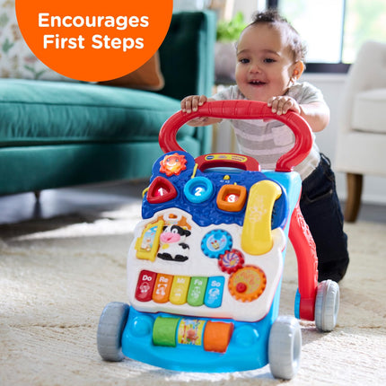 Andador de aprendizaje VTech Sit-To-Stand (embalaje sin frustraciones), azul