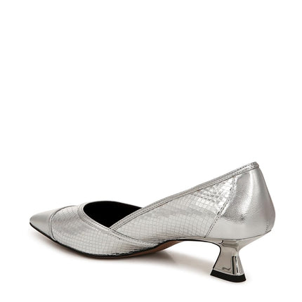 Franco Sarto Women's Darcy, Silver Snake Metallic, 8.5