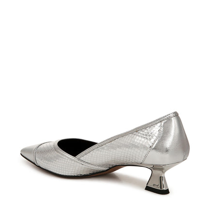 Franco Sarto Women's Darcy, Silver Snake Metallic, 6.5 Wide