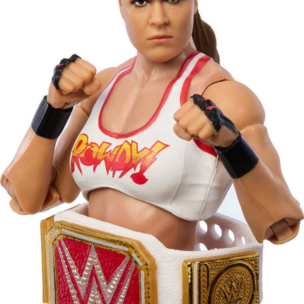 Mattel WWE Elite Collection Top Picks - Set de figura de acción y accesorios, Ronda Rousey de 15 cm coleccionable con articulaciones y piezas intercambiables
