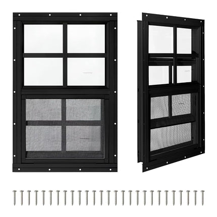 COLORPAPA 2 Pack Shed Windows,12" x 18" Small Slid