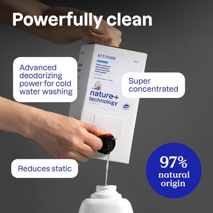 Attitude All Natural Fabric Softener, Hypoallergenic, With 100% Worry-Free Ingredients - Citrus Zest (40 Loads)
