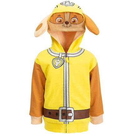 Paw Patrol Rubble Toddler Boys Fleece Cosplay Zip-Up Hoodie 5T
