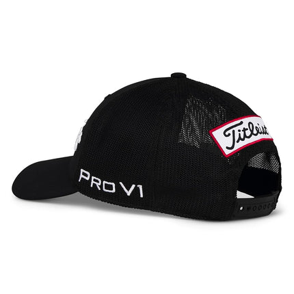 Gorra de golf Titleist Tour Performance Mesh para hombre, talla estándar, negro/blanco
