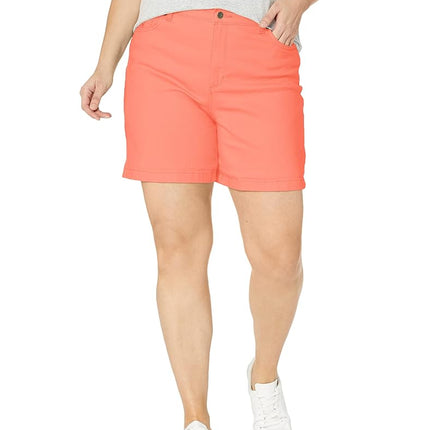 Gloria Vanderbilt Women's Amanda Basic Jean Short, Peach Orchard, 8