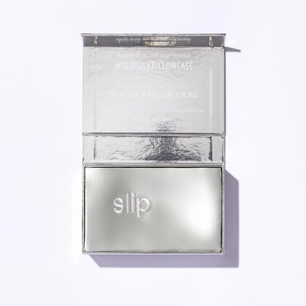 Slip Silk Queen Pillowcase, Silver | 100% Pure 22 Momme Mulberry Silk