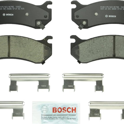 BOSCH BC785 QuietCast Premium Ceramic Disc Brake Pad Set - Compatible with Select Cadillac Escalade; Chevrolet Avalanche, Express, Silverado, Suburban, Tahoe; GMC Savana, Sierra, Yukon XL + More