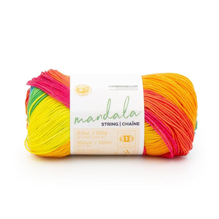 Lion Brand Yarn Mandala String, Fingering Yarn for