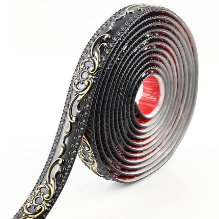 Ribete flexible para pared | Diseño autoadhesivo de despegar y pegar | Molduras de corona para gabinetes, marcos de espejo, bordes de pared, decoración del hogar, 5m x 36mm