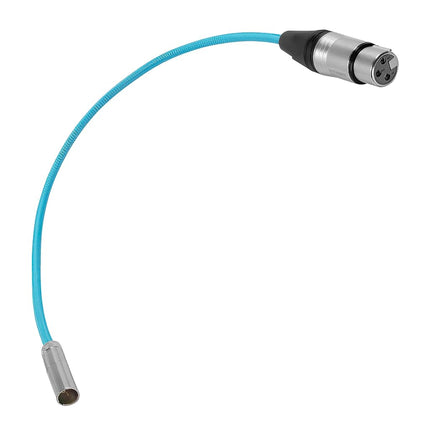 KONDOR BLUE | 16" Mini XLR to XLR Cable for BMPCC 6K Pro/C70 Camera | Nylon Braided, & Ultra-Durable with Reinforced Connectors | Blue