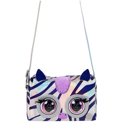 Purse Pets, Metallic Mood Rebel Stripez, Interactive Pet Toy and Crossbody Shoulder Bag with over 30 Sounds and Reactions, Kids Toys