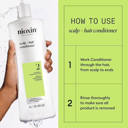 Nioxin Density System 2 Scalp Therapy Conditioner (Natural Hair, Progressed Thinning) 1000ml
