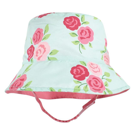 Chapeau de soleil Hudson Baby pour bébé fille, motif léopard floral menthe, 12-24 mois
