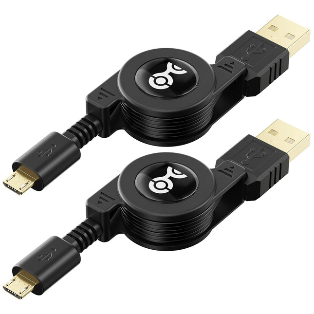Cable Matters (2-Pack) Gold-Plated Retractable USB