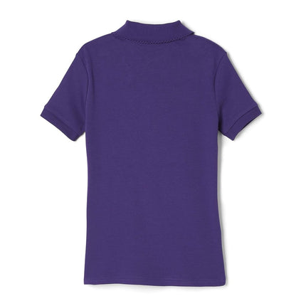 French Toast Girls' Big Short Sleeve Polo Shirt with Picot Collar (Standard & Plus Sizes) School Uniform, Purple, 18-20