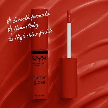 NYX PROFESSIONAL MAKEUP Butter Lip Gloss, 3 Colors, Angel Food Cake, Creme Brulee, Madeleine, 0.27 Fl Oz, Pack of 3