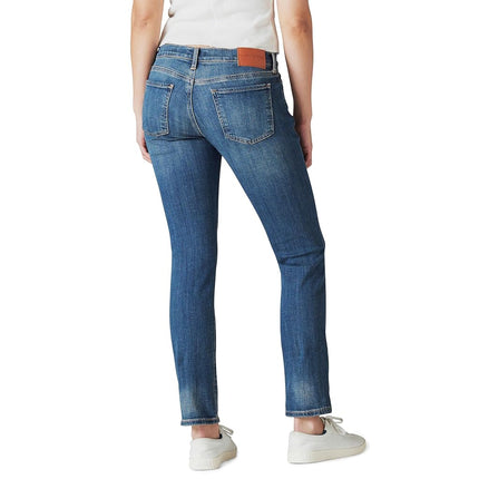 Lucky Brand Women's Mid Rise Sweet Straight Jean, Tanzanite, 30W x 32L