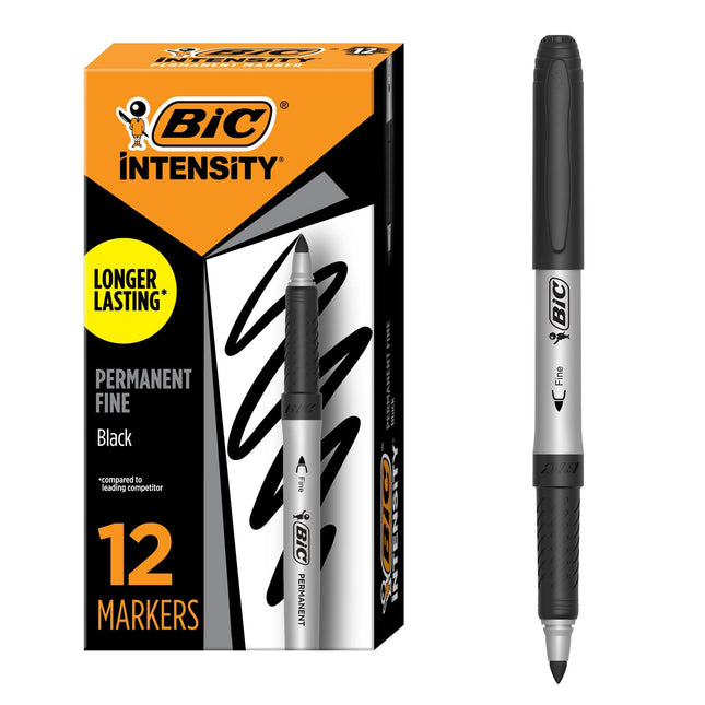 BiC CD/DVD Permanent Marker Black (Box 12)
