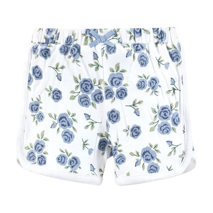Hudson Baby Short Bébé Fille Lot de 4, Rose Bleu, 0-3 Mois