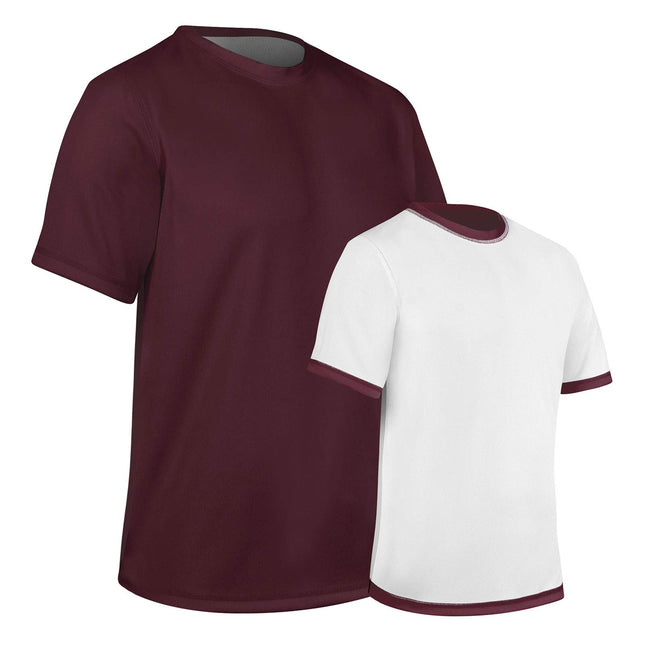 CHAMPRO Unisex-Youth Reversible Tee Shirt Maroon, 