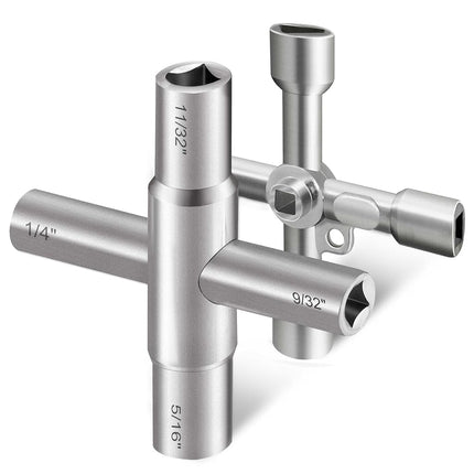 Viganoc 2Pc. 4 Way Sillcock Key Set, Utilities Key