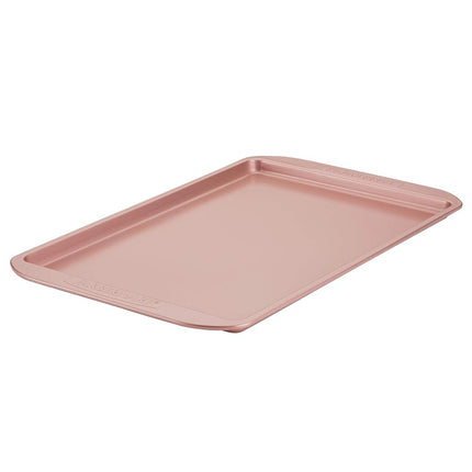Molde antiadherente Farberware, bandeja/placa de horno antiadherente - 11 x 17 pulgadas, rojo oro rosa