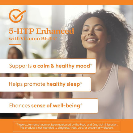 Doctor's Best 5-HTP Enhanced with Vitamins B6 and C, Non-GMO, Vegan, Gluten Free, Soy Free, 120 Veggie Caps