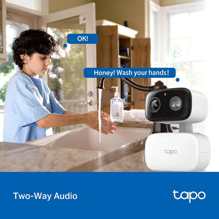TP-Link Tapo Indoor/Outdoor Pan/Tilt Security Camera for Baby Monitor, Pet Camera w/Motion Detection, 1080P, 2-Way Audio, Night Vision, Cloud&SD Card Storage, Works with Alexa & Google Home (C206)