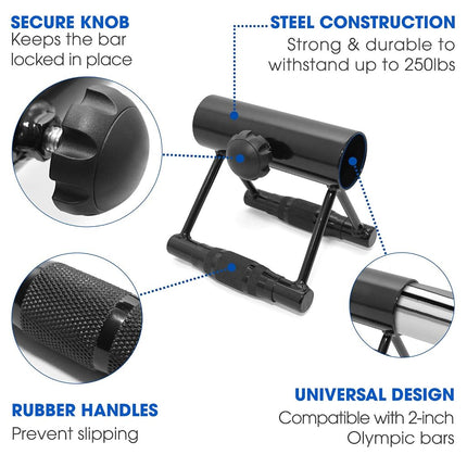 Yes4All Landmine Attachment, 2-Inch Olympic Bar, Rubber Handle