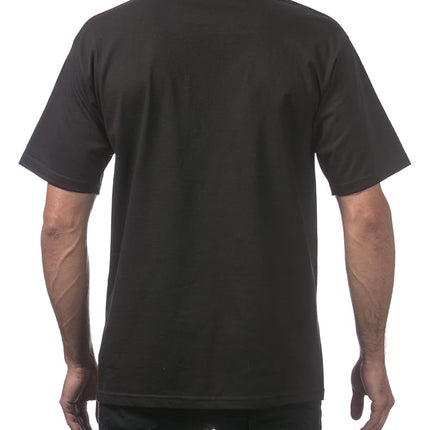 Pro Club Men's 3-Pack Heavyweight Cotton Short Sleeve Crew Neck T-Shirt, Black, 3XL