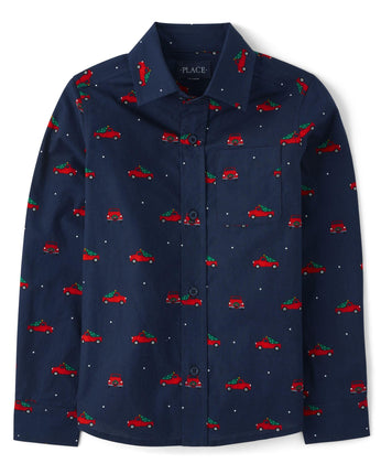 The Children's Place Boy's Long Sleeve Button Down
