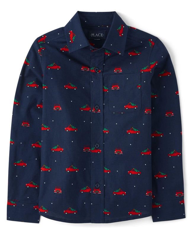 The Children's Place Boy's Long Sleeve Button Down