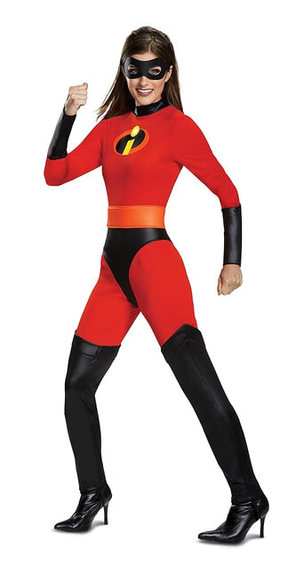 Disguise 66835E Mrs. Incredible Classic Adult Costume Disney Sized, Red, Large
