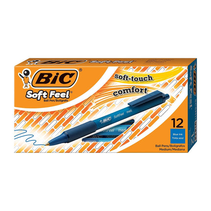 BIC Soft Feel Retractable Ballpoint Pens, Medium P
