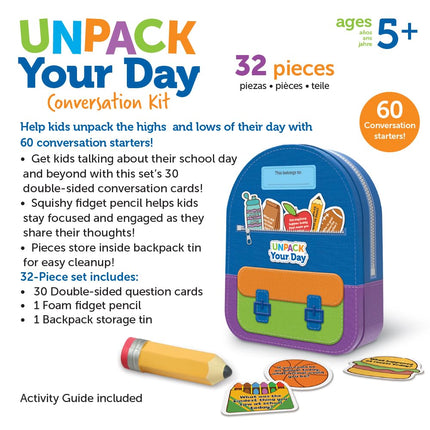 Learning Resources Unpack Your Day Conversation Kit - Social Emotional Learning Games for Kids Ages 5+, Conversation Starters for Kids,Educational Toys ,Birthday Gifts for Boys and Girls