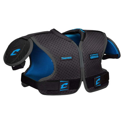 CHAMPRO 7-Series Football Shoulder Pad, Black, Blue, X-Large