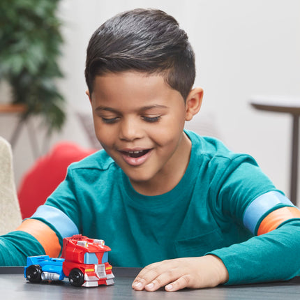 TRANSFORMERS Playskool Heroes Rescue Bots Academy Classic Heroes Team Optimus Prime, figurine convertible de 11,5 cm, jouet pour enfants à partir de 3 ans